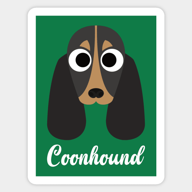 Coonhound - Black and Tan Coonhound Sticker by DoggyStyles